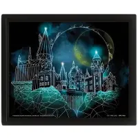 Harry Potter Cadre 3d Lenticulaire Geometric Hogwarts