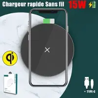 Autre 15w Chargeur Sans Fil,Charge Rapide,Chargeur Magnétique Portable Câble De Charge Rapide Compatible Avec Phone.
