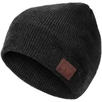 INF Bonnet avec casque et microphone Bluetooth 5.0 Gris foncé