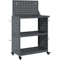 vidaXL Chariot à outils avec étagère Anthracite 65 x 35 x 111 cm