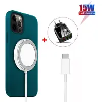 Generique Chargeur Sans Fil 15w Pd20w + Qc3.0 2,4 A, Double Usb, Charge Rapide, Magnétique, Pour Téléphone Portable, Iphone 12 Pro Max Mini