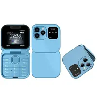 YONIS Téléphone Portable Mini Avec Écran 1.77 Pouces Dual SIM Bluetooth FM 1000mAh Bleu