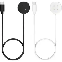 Generique 2 PCS Chargeur Compatible avec Google Pixel Watch 3/Pixel Watch 2,Station de Charge Magnétique avec Câble de Chargement USB-C de 1M pour Fitbit Ace LTE/Versa 4/3/Sense 2/Sense,Noir & Blanc