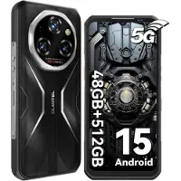 Oukitel WP55 Pro 5G Smartphone Incassable - Android 15, 48Go+512Go Telephone Portable Incassable 108MP+32MP Vision Nocturne 120Hz 6.6" 2.4K FHD+ 11000mAh+33W IP68/IP69K Dual SIM/NFC/OTG-2025 Noir