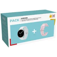 Samsung Pack Montre connectée Galaxy Watch 8 40 mm Bluetooth Argent + Bracelet sport en silicone Rose