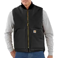 Carhartt Gilet Isolant À Col Côtelé Noir - L
