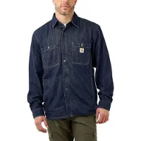 Carhartt Denim Fleece Lined Snap Front Chemise