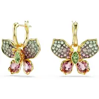 Swarovski Boucles d'oreilles 'Idyllia' jaune / or / vert / rose