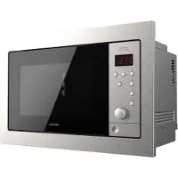 Cecotec Four à micro-ondes encastrable GrandHeat 2500, finition acier noir. 900W, intégrable, 25 litres, fonction grill, démarrage rapide