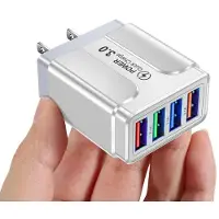 Generique Chargeur Mural Multi Ports 4usb Qc3.0 Pour Voyage, Charge Rapide 3,1 A, Papillon, Pour Téléphone Portable, Tête De Charge Eu/Us/Uk