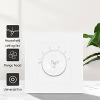 Generique Ajusteur de vitesse de ventilateur électrique, 5 vitesses, contrôle de vitesse Variable, adapté à la plupart des marques de ventilateurs de plafond, remplacement, livraison directe