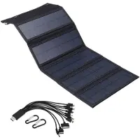 Generique Chargeur De Cellules Solaires 9w Pliable Usb 5v, Panneaux Solaires D'extérieur Pour Téléphone, Fournitures De Camping De Voyage En Plein Air