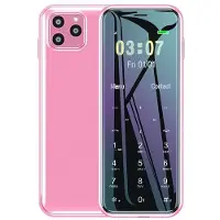 YONIS Téléphone Portable Ultra Mince Léger Batterie 1000mAh Écran 1.44 Pouces Dual SIM Rose