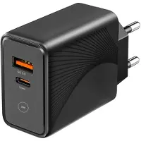 E.F.Connection Chargeur Secteur Rapide 30w 2-Port Pd 20w+Qc 3.0 Pour Xiaomi 12t / 12t Pro / 12 Lite / 12 / 12x / 12 Pro - Noir -