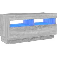 vidaXL Armoire TV avec lampes LED Gris Sonoma 80x35x40 cm