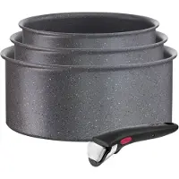 Tefal Série de 3 casseroles aluminium 16/18/20cm + 1 poignée noir - - L3969002 - ingenio natural force