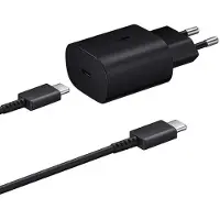 VISIODIRECT Chargeur Secteur Rapide 25w Avec Cable De Charge Usb-C Type C Pour Samsung Galaxy A53 5g Sm-A536b 6.5" - Noir - -