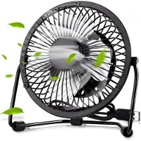 Autre Mini Ventilateur USB - solawill - Silencieux 360 Degrés Rotation - Noir - 45 dB.