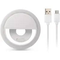 Generique Anneau lumineux LED Portable pour téléphone Portable, Flash, caméra, téléphone Portable, Selfie, vidéo, chargeur Usb, pour tous les téléphones