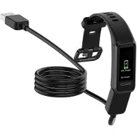 Generique Rallonge Usb Noire Portable De 1m, Câble De Chargement Pour Nike Sportwatch Gps/Huawei Band 4/Honor Band 5i/Polar M200