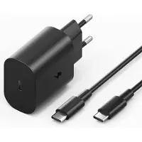 E.F.Connection Chargeur Pd Rapide + Câble Usb-C Vers Usb-C Pour Oppo Reno 6, 6 Pro, Find X5, Find X5 Lite, Find X5 Pro - Noir -