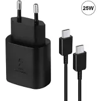 E.F.Connection Chargeur Rapide 25w Usb-C + Câble Usb-C Vers Usb-C Pour Redmi Note 9s 9 Pro 9t 9 - Noir -