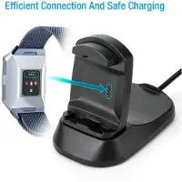 Generique Chargeur De Montre Connectée Pour Fitbit Ionic, Avec Câble De Chargement Usb, Station D'accueil Pour Fitbit
