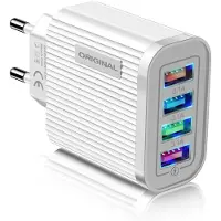 Generique Chargeur Universel De Téléphone Portable À 4 Ports Usb, Multiport 3,1 A, Prise Murale Eu/Us, Pour Tablette Et Smartphone