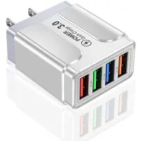 Generique Chargeur Usb Papillon À 4 Ports, Ac100-240v A, 50/60hz, A, Pour Iphone 12 11 Xs, Samsung, Xiaomi, Huawei
