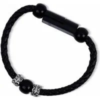 Generique Mini Bracelet En Cuir Avec Câble Micro Usb Type-C Et Chargeur Pour Téléphone Portable Android, Cordon D'alimentation Pour Iphone 11 Pro Max 6s 7 8 Plus