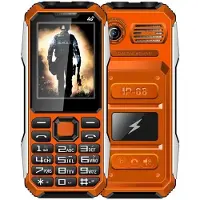YONIS Téléphone Incassable 4G Étanche Antichoc Batterie 6800mAh Dual SIM 2.4 Pouces LED FM SOS Orange