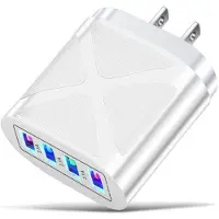 Generique Chargeur rapide Usb 5V 3.1A 4USB 3.0 universel, pour téléphone portable, tablette, Iphone 11, Samsung, Huawei
