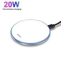 Generique Chargeur Sans Fil Rapide 20w 30w, Coussinet De Chargement Usb Qi, Pour Samsung Galaxy S12 S10 S9 Note 10 Iphone 12 11 Pro Xs Max Mini X Xr 8