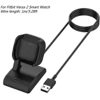 Generique Station De Charge Portable, Berceau De 1m, Câble De Chargement Usb Pour Fitbit Versa 2, Montre Intelligente, Support De Charge De Bureau