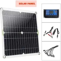 Generique Chargeur De Panneaux Solaires En Silicium, 80w, 12v, Pour Caravane, Camping, Maison, Smartphones, Appareils Électroniques