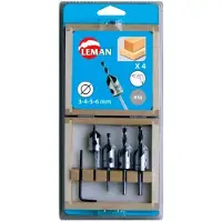Leman 203.500.04 Coffret 4 fraisoirs
