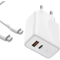 E.F.Connection Chargeur Usb 30w 2-En-1 Pd 20w+Qc 3.0 Avec Câble Usb-C Pour Samsung S23 Ultra S23+ S22 Ultra S22+ -