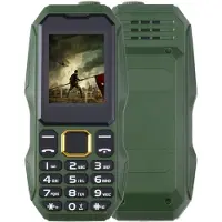 YONIS Téléphone Incassable Étanche Antichoc Antipoussière Batterie 5800mAh Écran 1.8 Pouces Vert