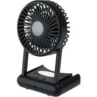 Generique Mini ventilateur portatif électrique silencieux et pliable, veilleuse LED, pour bureau