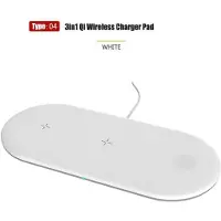 Autre Chargeurs,Chargeur Sans Fil 3 En 1 10w Chargeur Rapide Sans Fil Pour Iphone 11pro-X-Xs-8 Pour Apple - Type O48 Charge Pad White