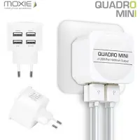 Moxie Quadri-Chargeur 4 Prises Usb Puissant Courant De Charge De 4,2 Ampères