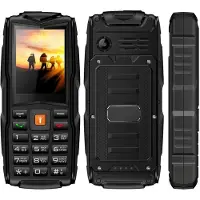 YONIS Téléphone Incassable Chantier Double SIM Portable Antichoc 2.4' IP68 Lampe Noir + SD 4Go