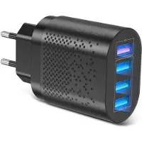 Generique Chargeur Usb 3a/48w Rapide Quick Charge 3.0, Prise Eu/Us/Uk, Prise Murale Pour Téléphone Portable, Compatible Avec Iphone 13, Samsung Et Xiaomi, 4 Ports
