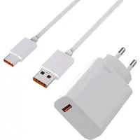 Phonillico Chargeur Rapide 120W + Cable pour Xiaomi 13 / 13T / 13 LITE / 12 / 12X / Redmi Note 13 Pro / Redmi Note 12 Pro / Poco X6 / Poco X5 Pro / Poco F5 / Poco F4 / Pad 6 Pro / Pad 5 Pro