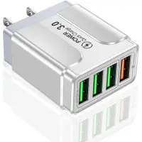 Generique Chargeur Usb Rapide 3.0, 5 A, Universel, Mural, Pour Téléphone Portable, Tablette, Iphone 11, Samsung, Huawei