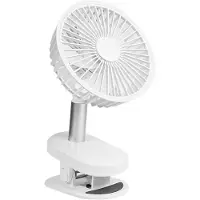 Generique Ventilateur Portable silencieux de 6 pouces à Clip, alimenté par USB, 3 vitesses, flux d'air fort, petit ventilateur avec Clip robuste