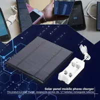 Generique Panneau Solaire 2.5w 5v, Chargeur À 2 Fentes Pour Batterie Aa Aaa, Alimentation Flexible Pour Téléphone Portable
