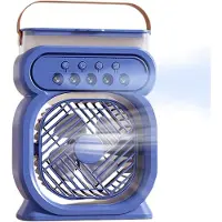 Yunong Ventilateur brumisateur rechargeable, refroidisseur d'air personnel, 3 vitesses de vent réglables, réservoir d'eau de 450 ml avec poignée pour dormir