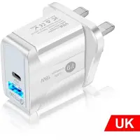 Generique Chargeur Universel Pd18w Pour Téléphone Portable, Prise Usb, Compatible Qc 3.0, Charge Rapide Pour Iphone 11, Samsung, Huawei
