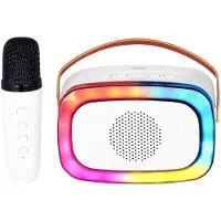 Trevi Enceinte nomade karaoke Bluetooth - - XR 8A01 MiniParty - Batterie USB-C - Micro inclus - Blanche